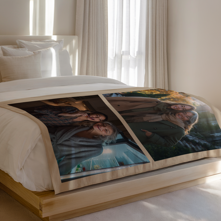Personalized Photo Collage Sherpa Blanket – 2 Photo