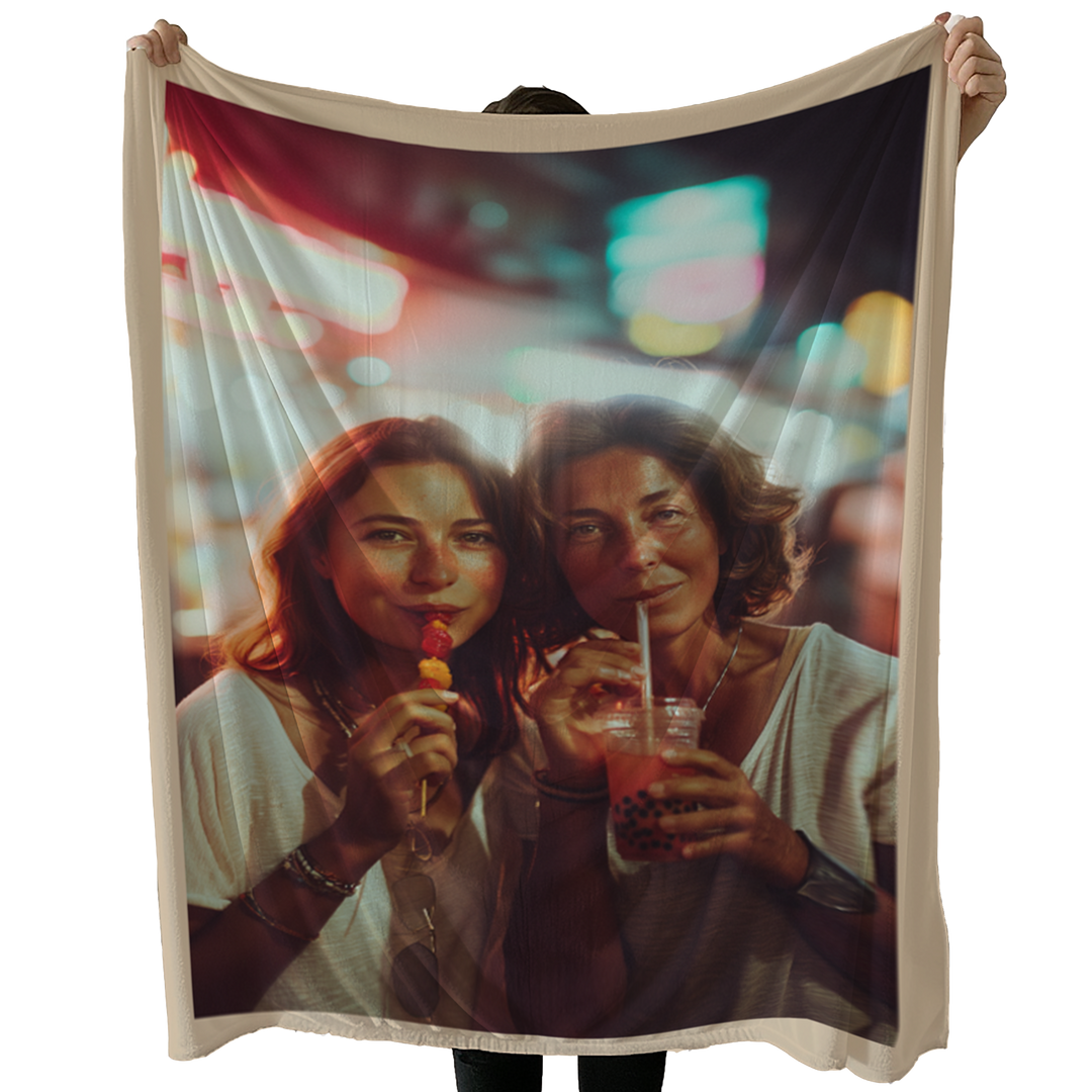 Personalized Plush Photo Blanket – 1 Photo