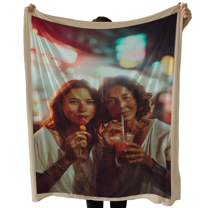 Personalized Plush Photo Blanket – 1 Photo