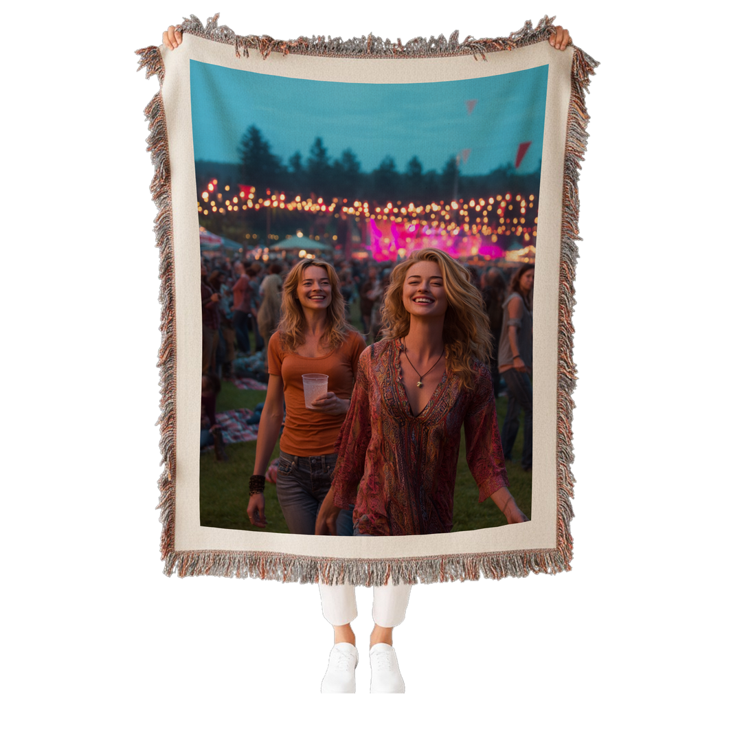 Personalized Woven Photo Blanket – 1 Photo