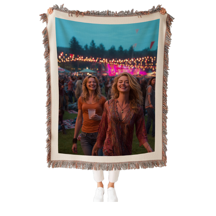 Personalized Woven Photo Blanket – 1 Photo