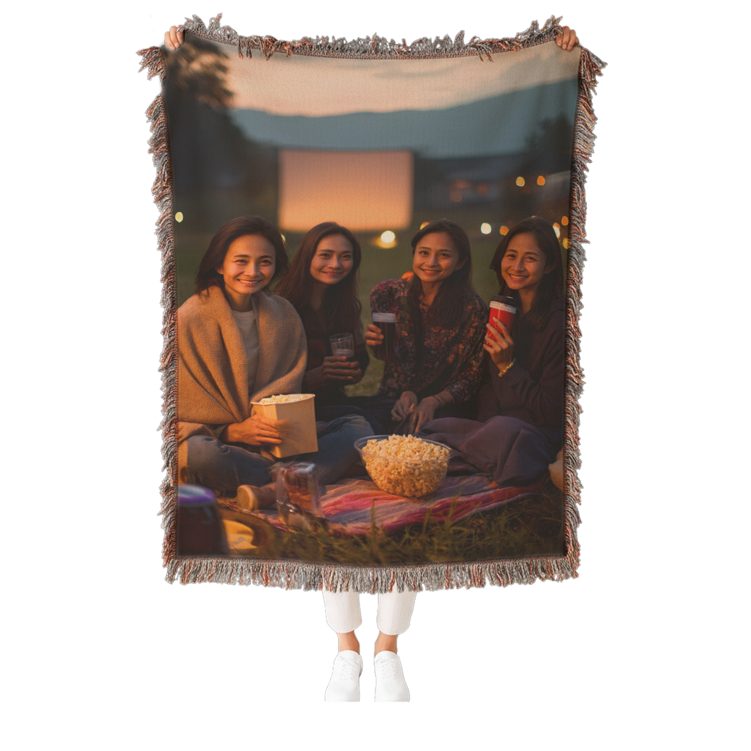 Personalized Woven Photo Blanket – Full Image