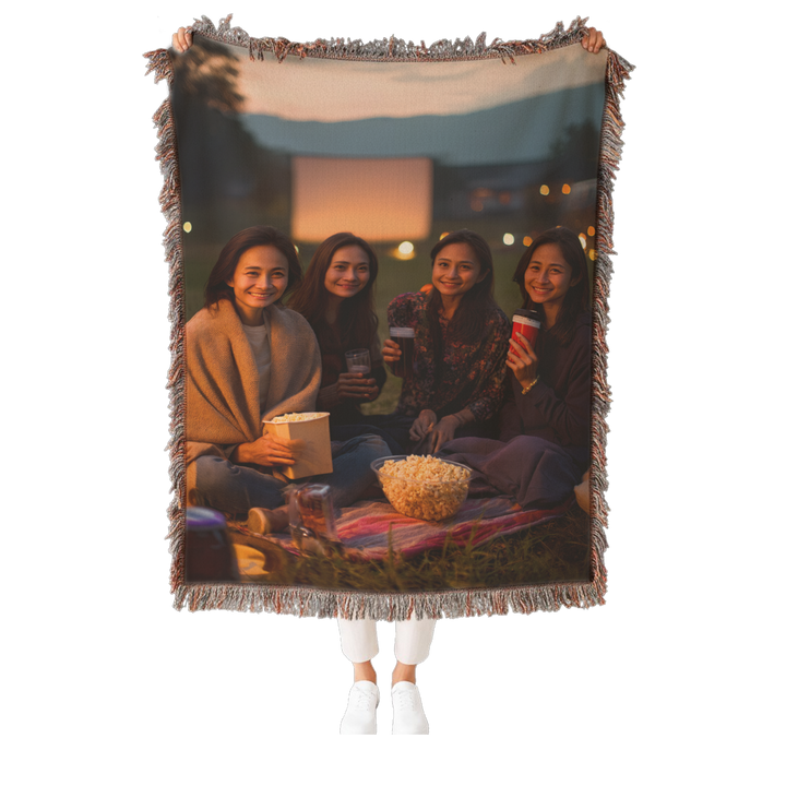 Personalized Woven Photo Blanket – Full Image