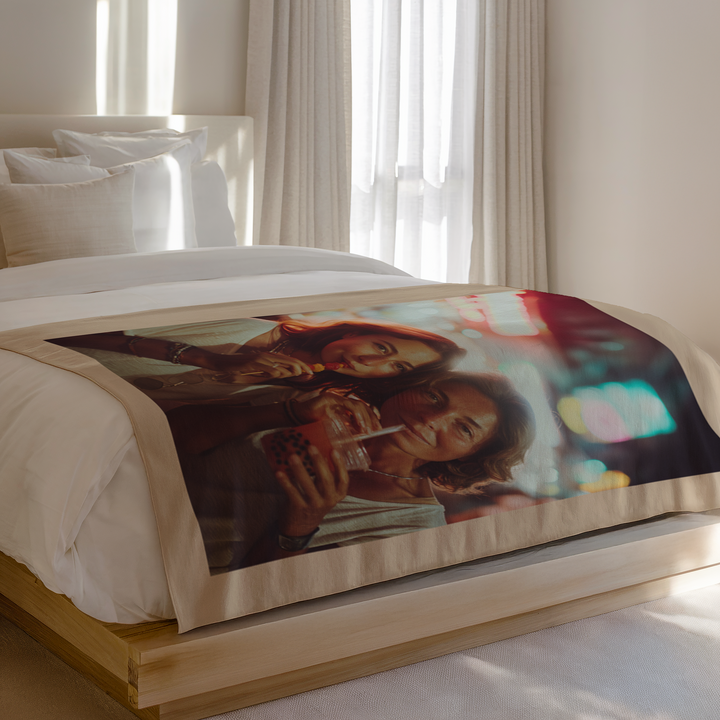 Personalized Plush Photo Blanket – 1 Photo