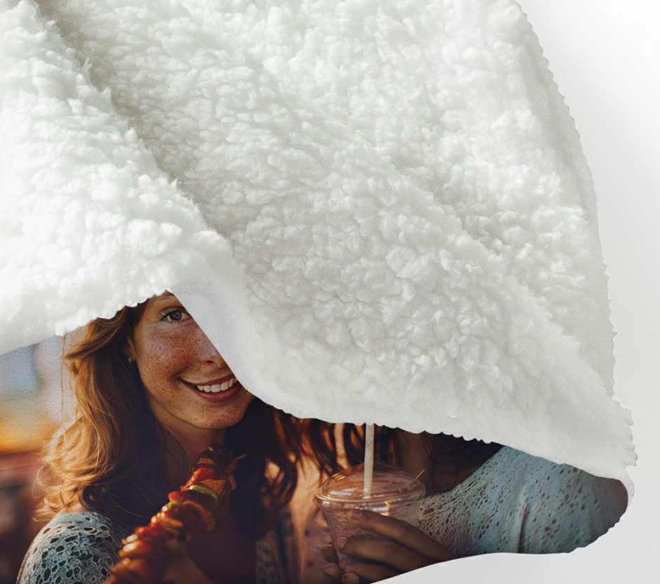Personalized Full Photo Sherpa Blanket - Single Image
