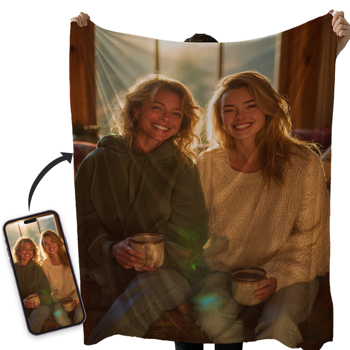 Personalized Full Photo Plush Blanket - Single Image