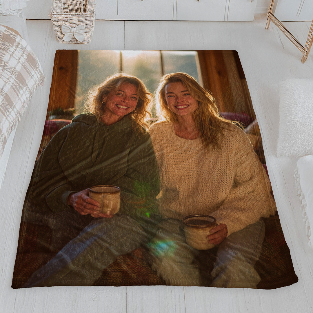 Personalized Full Photo Plush Blanket - Single Image